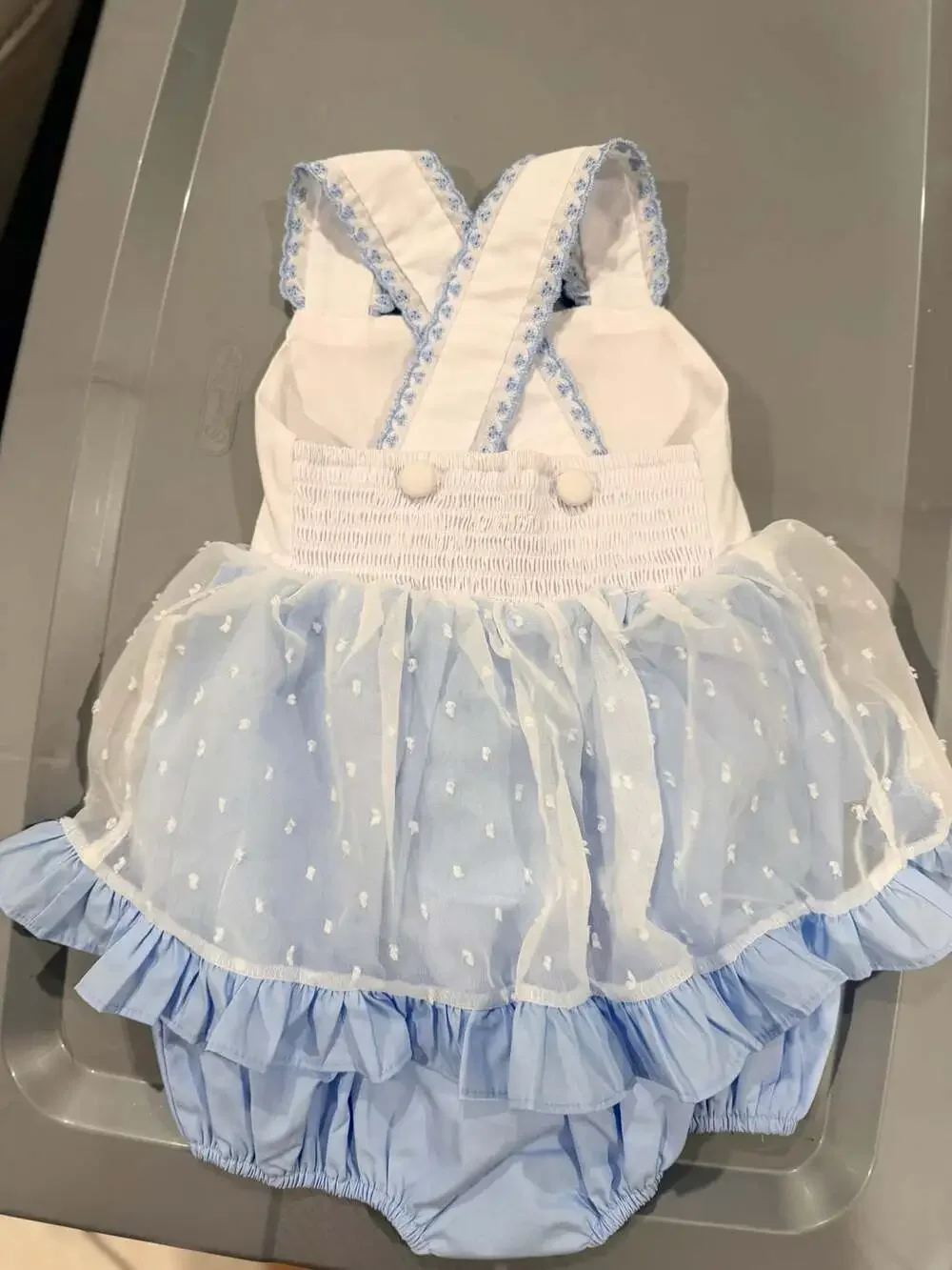 The Posh Piglet Smocking Co Beach Babe Bubble 2t